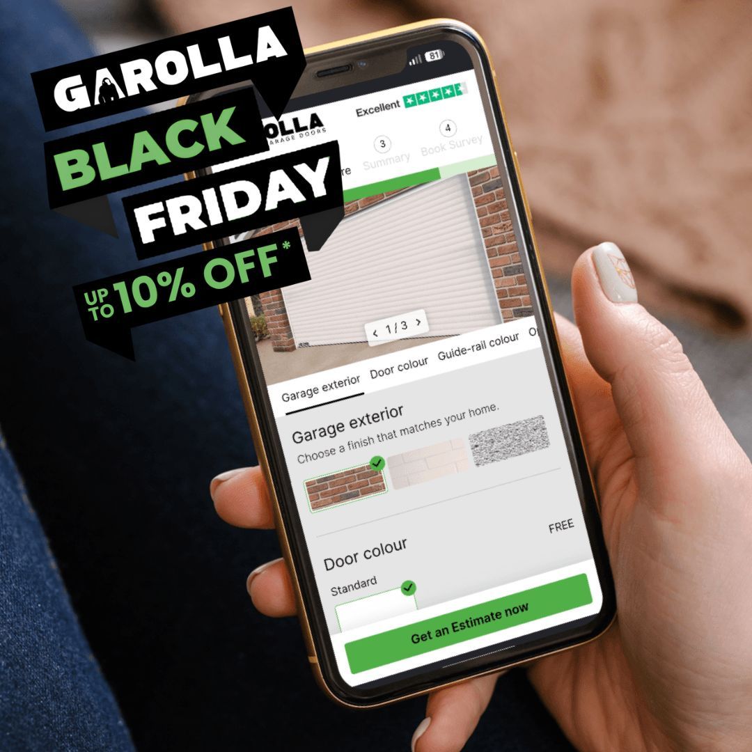 Garolla Door Builder with Black Friday up to 10% off banner