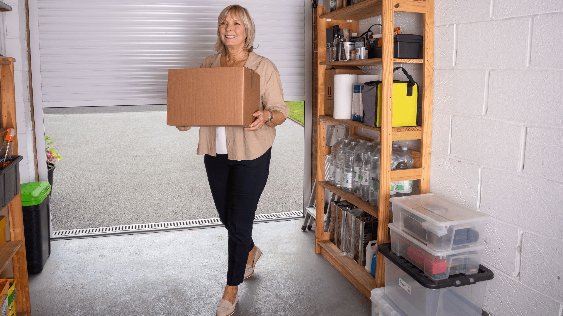 Pensioner using her Garolla garage